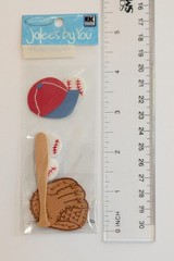 Jolee’s Baseball Glove Bat Hat & Balls Scrapbooking Stickers Mini Pack