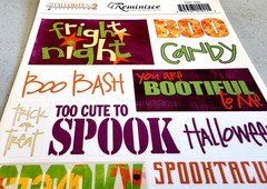 Reminisce 2011 Halloween Fright Night Clear Sticker Sheet Scrapbooking 5.5×11