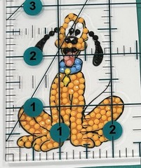New! Pluto Disney STICKER Diamond Art Decor Scrapbooking Silly Dog