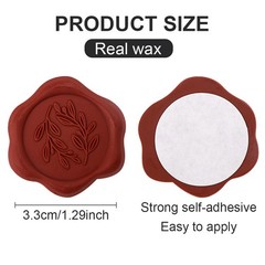 60Pcs Olive Branch Wax Seal stickers Brownish red Envelope Seal Stickers