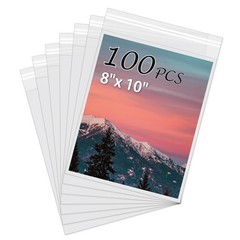 Acid-Free Picture Sleeves, 100Pack Crystal Clear Storage Bags for 8×10 Art Pr…