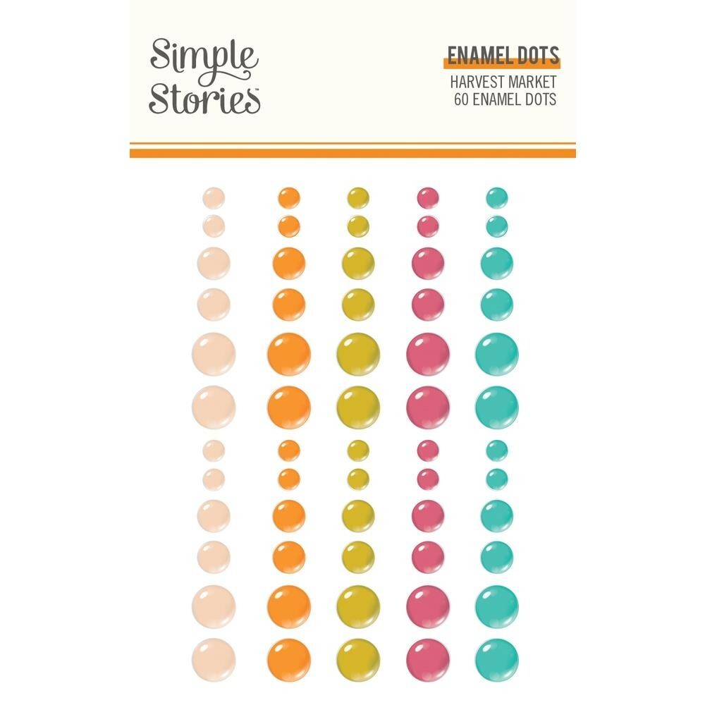 Crafts Enamel Dots SS Sticky Back Harvest Market Orange Gold Bright Pink Aqua