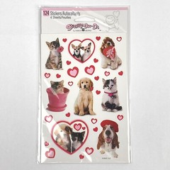 NEW Stickety Doo Da CATS DOGS & HEARTS American Greetings Stickers 4 Sheets