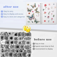 Reusable Sticker Book for Collecting – A5 Album Organizer with 3D Puffy Cover…