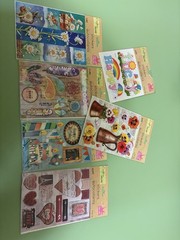 Crafters Square Sticker Lot – 6 Pkgs – Pop-Up Stickers Flowers Hearts Birthday