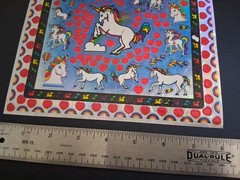 Vintage Stickers Unicorns Rainbow Hearts Prism Sticker Sheet VTG 90s PLS READ