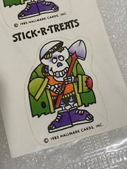 Hallmark Halloween Stick R Treats Monster Witch JOL Stickers 1983 New 21 Sheets