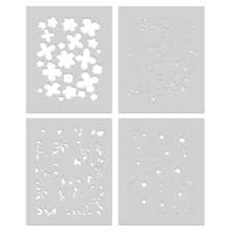 HERO ARTS – COLOR LAYERING STENCILS – BOLD FLOWERS STENCIL