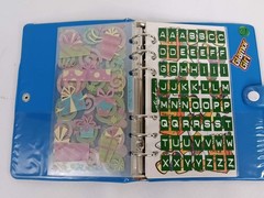 Vintage Stickopotamus Colorful 6-Ring Binder 12 Sticker Pages Scrapbook
