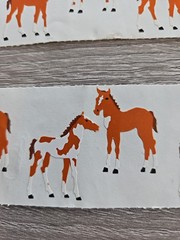 Vintage 1991 Mrs Grossman’s Stickers HORSES AND FOALS 9 Strips Of 6 Stickers