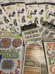 NEW LOT SCRAPBOOKING STICKERS , DIE CUTS , RUB ONS & TATTOOS. Roughly 40-50pcs