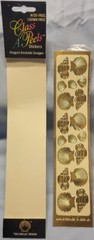 Sea Shells Gold Foil Stickers – Metallic – NEW Class A Peels 18 pcs per Sheet