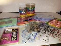 Mixed Craft & Novelty Lot – Foamies Tubs, Photo Frames, Foul Teeth, Stickers