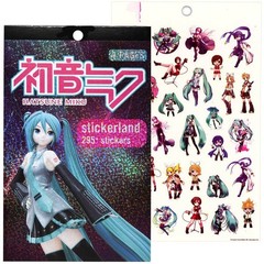 Hatsune Miku Sticker Collection, 4 Sheet Foil Cover Pad, 295+ Stickers!