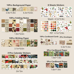 Scrapbook Kit for Beginners, Aesthetic Junk Journal Supplies, Scrapbooking and J