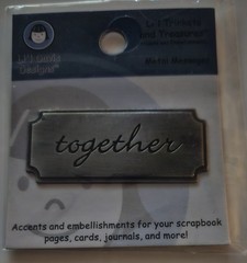 lil Davis Designs metal message Together mini scrapbook cards journals