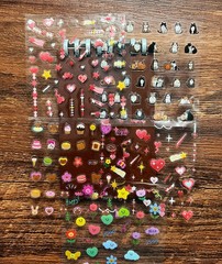Pre-Cut Cute Portable Stickers Book for Scrapbooking – Love Theme Small Ephem…