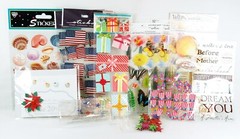 MIXED LOT: SCRAPBOOKING STICKERS & CRAFT ITEMS
