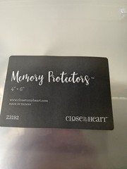 Close To My Heart Memory Protectors Two Packages & Recipe Cards New