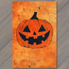 STICKER Halloween Pumpkin Cute Orange Jack-O-Lantern Adorable Spooky Fall Fun