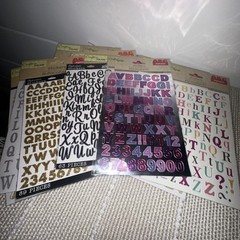 Lot Of 14 Crafters Square ABC’s Alphabet Stickers & 2 Starburst gem. Multicolor