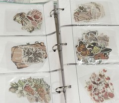 Mixed Lot 500+ Multi-Brand Embellishments/Stickers/Sentiments/+ w/ Storage Album