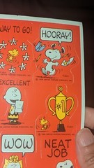 Vintage Snoopy Stickers Peanuts Teacher Rewards Stickers Hallmark 1 Sheet READ