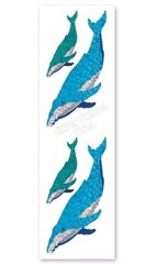 HAMBLY STUDIOS PRISMATIC SMALL BLUE TEAL WHALES OCEAN VINTAGE RARE RETIRED