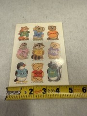 Vintage 1980 Hallmark Sticker Sheet Shirt Tales Tails ONE SHEET Walrus Beaver