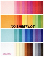 🌈100 sheets 6×6″ SCRAPBOOK CARDSTOCK Mixed Bulk Lot SOLID COLOR Card Paper