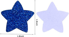 45Pcs Colorful Glitter Foam Stickers- Self Adhesive Star Shape Glitter Sticker f