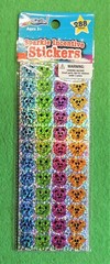 288 Smiling Emoji & Dogs Sparkle Incentive Reward Stickers Glitter Art Skills