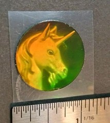 Vintage Stickers 3D Holographic Unicorn Sticker Mod VTG RARE Laser Polaroid