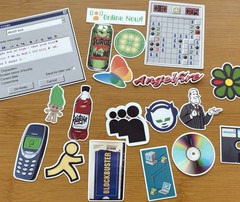 Retro Y2K Millennial Internet Icon Sticker Pack, 90s Kids, Waterproof Vinyl