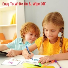 Set of 55 Waterproof Magnetic Name Stickers – 2″ x 1″ Erasable Tags for All Uses