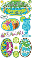 EK Success Sticko SPRING BREAK Metallic Dimensional Stickers – 12 pcs