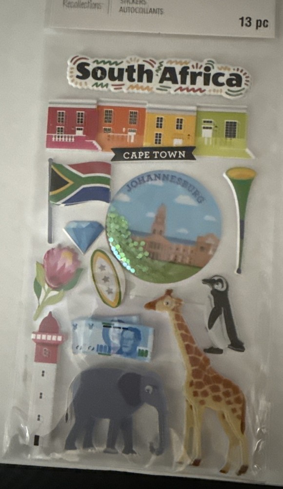 Recollections SOUTH AFRICA sticker set~BNIP~Nice! Quick Ship!