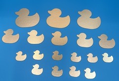 160+ Rubber Ducky Die Cuts 3 Sizes, 9 Styles