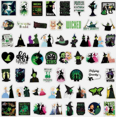 LOT of 10 WICKED musical witch wizard of OZ green theme Decals movie Glinda
