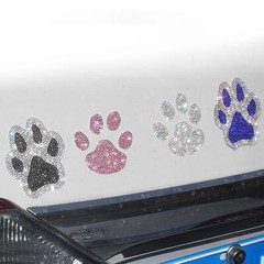 Paw Print Stickers Crystal Car Decoration Stickers Bling Rhinestone Paw Decals