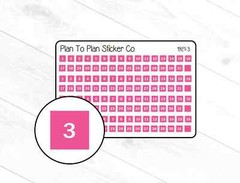 1921-3~~Tiny Dark Pink Date Squares Planner Stickers.
