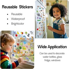 iGetooy Reusable Sticker Books for Toddlers 1-3, 3 Sets Sticker Books for Toddle
