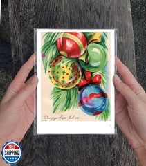 Decoupage Paper Pack (35 Sheets 6″x8″) Christmas Tree Decorations FLONZ Vinta