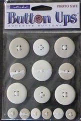 Sticko Button Ups Scrapbook stickers purple red yellow orange brown white