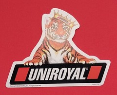 UNIROYAL TIRES DECAL STICKER CROWNED BENGAL TIGER (NEW)