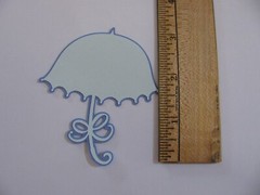 BABY SHOWER Blue 3 Piece Set Die Cut Paper Pieces