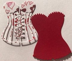 CORSET/BUSTIER Die-Cuts(6pc)2-1/4″x 2-3/4″Lingerie•Wedding•Stripper •Dancer•Bras