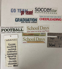 School, Sports, & Music Scrapbook Crafting Kit – Paper, Die Cuts, Stickers