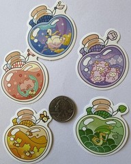 JAR ANIMAL Stickers(5pc)Dragon…Cats…Dog…Jag…Bears…Rabbit…Cork…Bees…Card Making