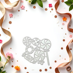 Lollipop Die Cuts for Card Making, Scrapbooking Die-Cuts, Candy Metal Cutting Di